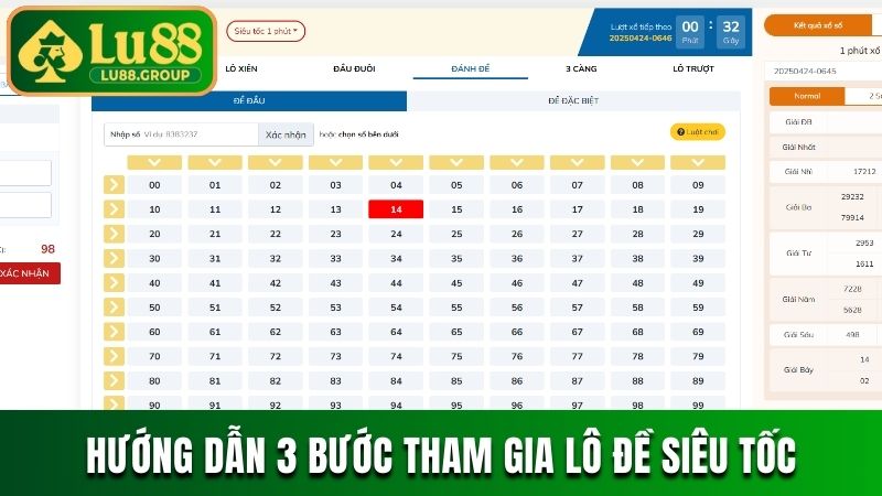 Hướng dẫn 3 bước tham gia lô đề siêu tốc